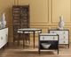 Currey & Company Evie Ivory Entry Table with Brown Legs -4