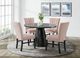 Elements International Bellini 5-Piece Grey/Pink Round Dining Set-2