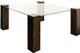 Harp & Finial® Kobe Glass Top Large Square Coffee Table with Vintage Iron Base -1