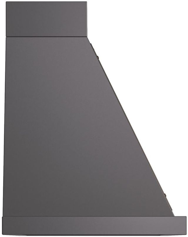 Ilve® Nostalgie II Noblesse 40" Graphite Matte Wall Mounted Range Hood with Burnished Trim-2