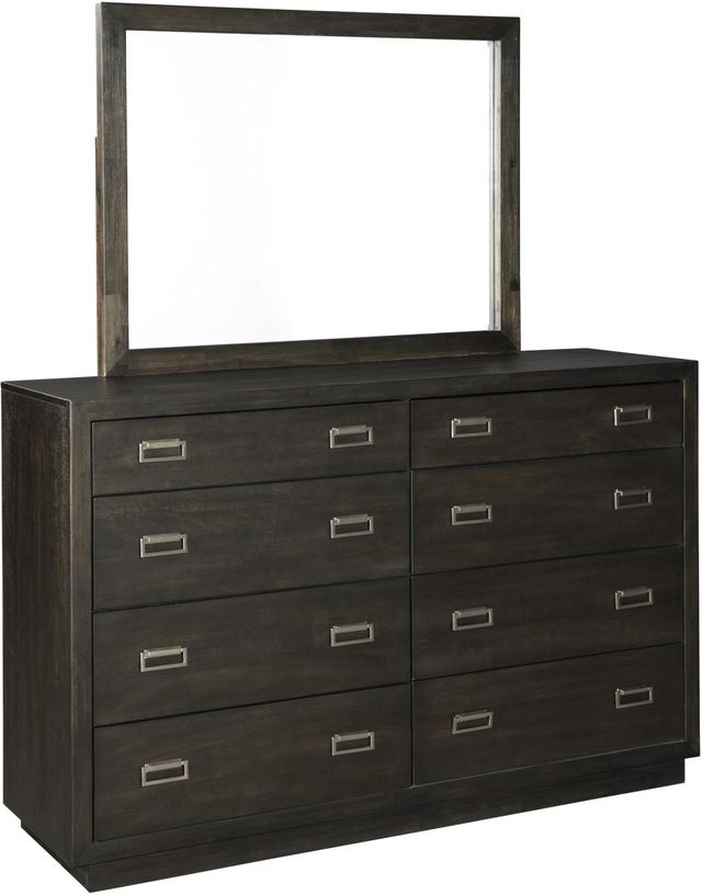 Signature Design by Ashley® Hyndell Dark Brown Dresser and Mirror-0