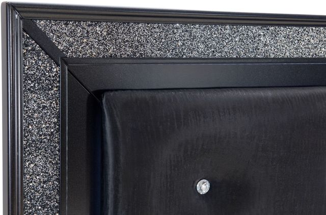 Mazin Furniture Salon Pearl Black Queen Panel Bed-2