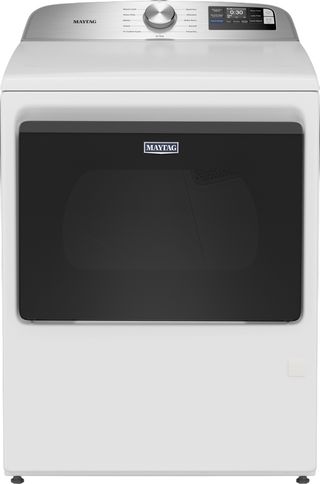 Maytag® 7.4 Cu. Ft. White Smart Front Load Gas Dryer with Extra Power