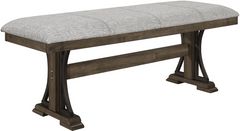 Crown Mark Quincy Brown/White Dining Bench