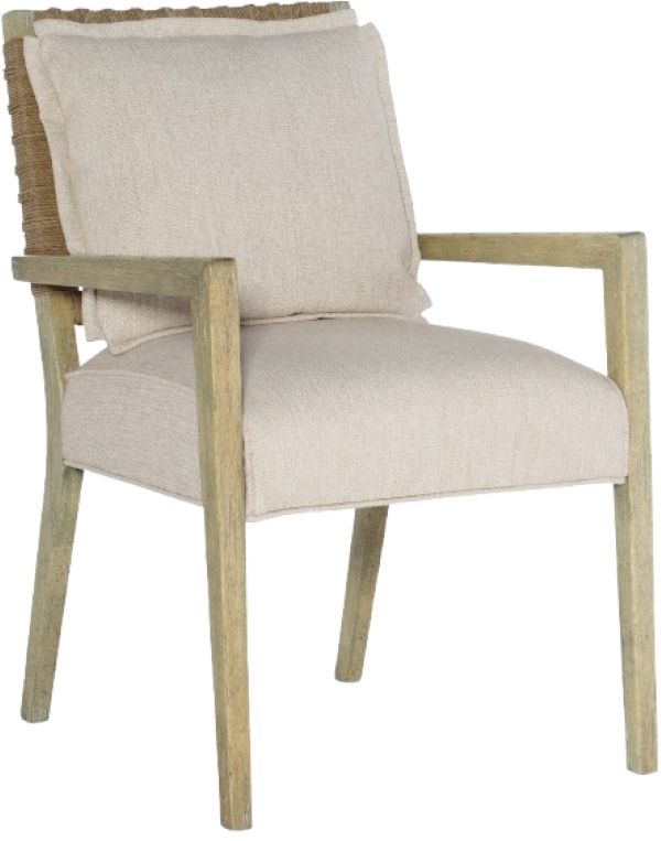 Hooker® Furniture Surfrider Driftwood/Zuri Cream Dining Arm Chair-0