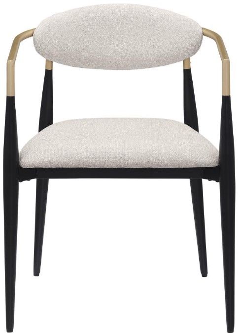 Coaster® Alexis Beige/Black Dining Arm Chair-1