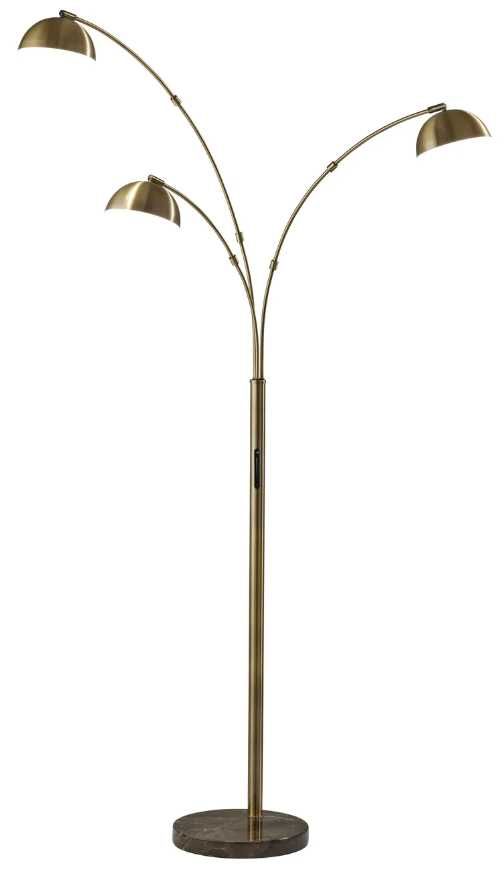 Adesso® Bolton Dark Bronze LED 3-Arm Arc Floor Lamp-0