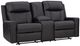 Benchcraft® Mackmenville Carbon Double Manual Reclining Loveseat with Console-0