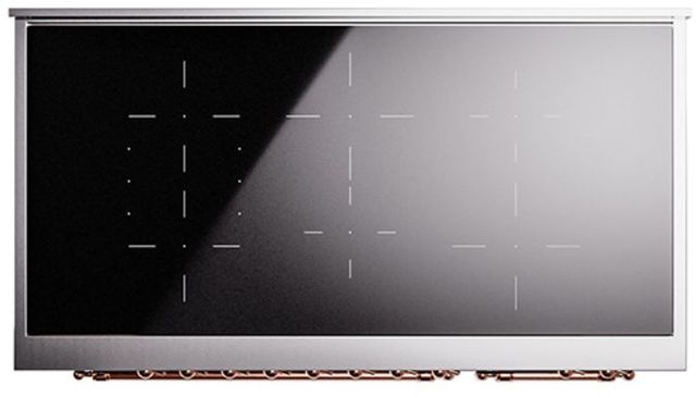 Ilve® Nostalgie II Series 48" Burgundy Pro Style Induction Range-3