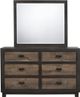 Elements International Harlington Walnut Dresser and Mirror-1