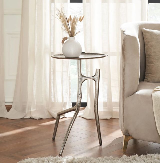Renwil® Tosca Antique Nickel Side Table-1