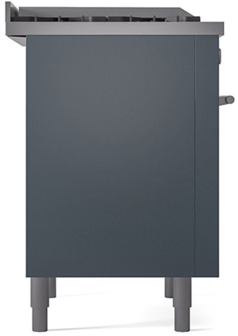 Ilve® Professional Plus II 36" Blue Grey Pro Style Dual Fuel Range-3