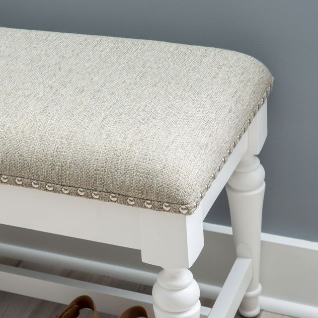 Powell® Hayes Beige/White Bench-4