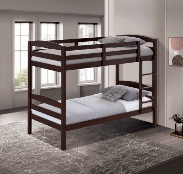 Furniture of America® Finsbury Espresso Twin/Twin Bunk Bed-1