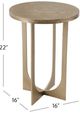 Bassett Mirror Ava Champagne Gold Accent Table-1