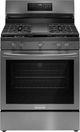 Frigidaire Gallery® 30" Smudge-Proof® Black Stainless Steel Freestanding Gas Range-0