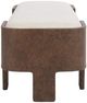 Classic Home Janya Brown/Oat Cream Accent Bench-3