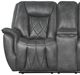 Corinthian Furniture Jordan Charcoal Power Reclining Loveseat-2