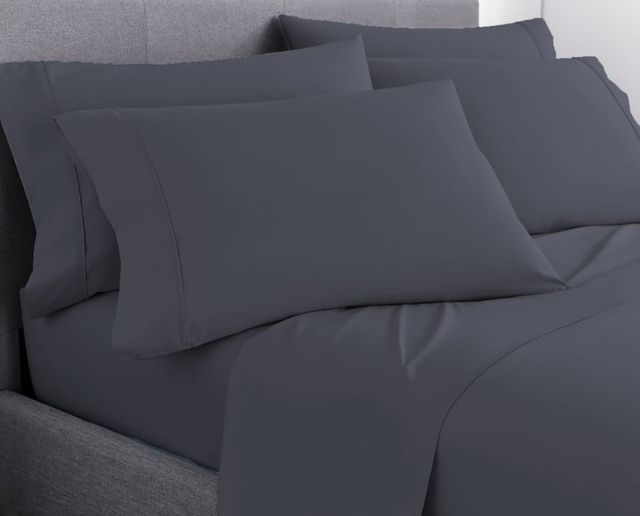 Sleeptone® Ultraweave® 6-Piece Gray Microfiber Split Head King Sheet Set-3