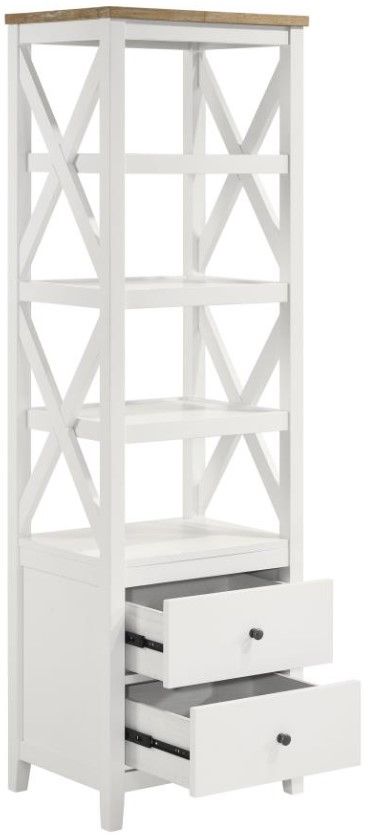Coaster® Angela Brown/White Media Tower-2