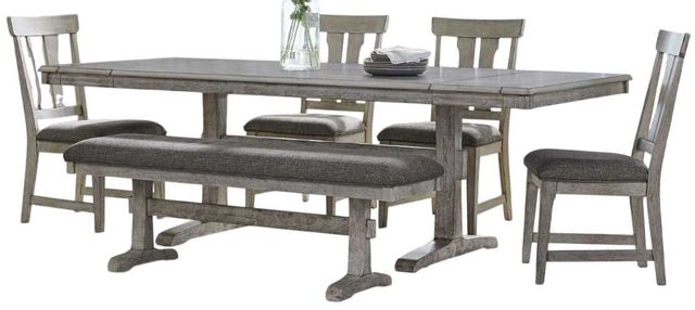 Liberty Furniture Hallendale 6-Pice Gravel/Gravel Wash Dining Table Set-0