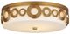 Currey & Company Gyges Brass/White Flush Mount-2