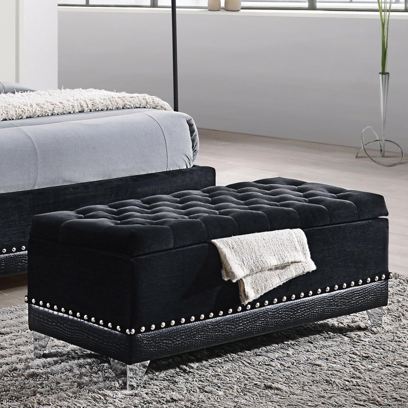 Coaster Barzini Black Bench Trunk