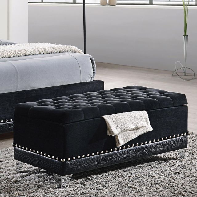 Coaster® Barzini Black Bench Trunk-1
