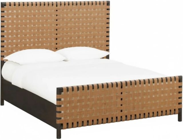 Modus Furniture Dorsey Basalt Gray/Ginger California King Panel Bed-0