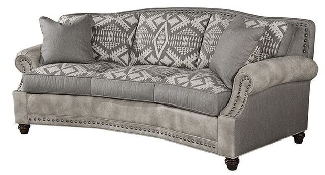 Marshfield Furniture Cornell (Leather) Gray/White Conversation Sofa-0