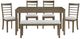Mazin Furniture 6-Piece Emilia Light Brown/Gray Dining Room Set-0