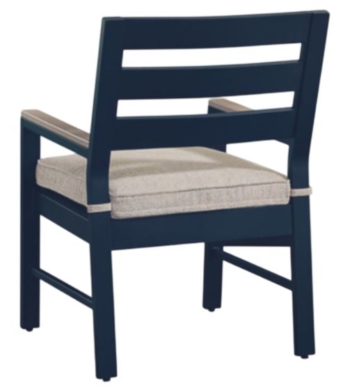 Signature Design by Ashley® East Beach Driftwood/Navy Blue Fabric/Metal Outdoor Chair-3