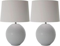 Decor-RestĀ® Furniture LTD Bianca 2-Piece White Table Lamp Set