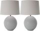 Decor-Rest® Furniture LTD Bianca 2-Piece White Table Lamp Set-0