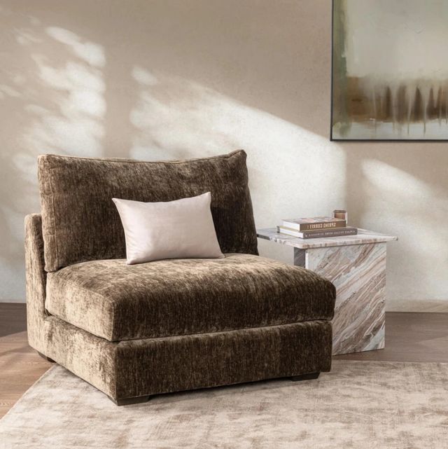 Classic Home Ludwig Mossed Brown Armless Chair-1