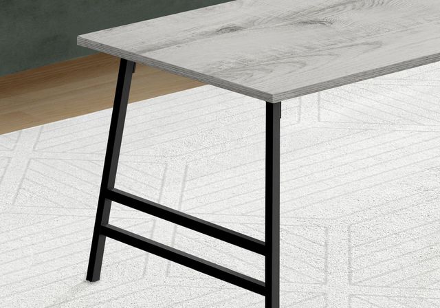 Monarch Specialties Inc. Gray 40"L Coffee Table with Metal A-Frame Legs-2