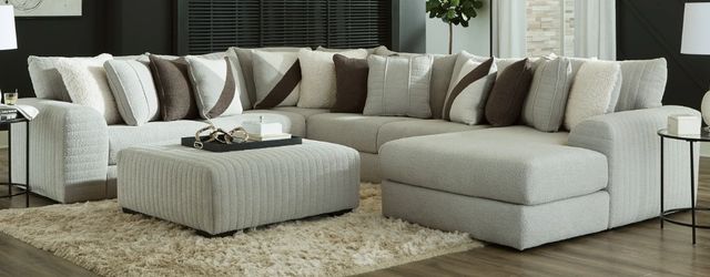 American Wholesale Furniture Viking 3-Piece Dove Right-Arm Facing Sectional and Chaise-1