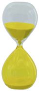 A & B Home Clear/Yellow Small Hourglass-0