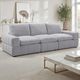 Primo International™ Momento Light Gray 3-Piece Modular Sofa-1