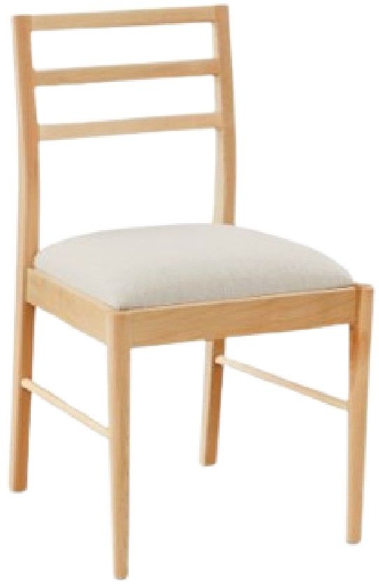 Bassett® Furniture Origins Phelps Natural Dining Chair with Cream Upholstered Seat-0
