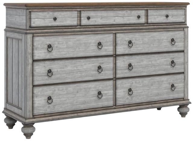 Flexsteel® Plymouth Distressed Graywash Dresser-0