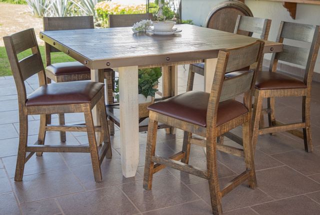 International Furniture Direct Antique Brown 30" Upholstered Bar Stool-1