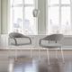 Armen Living Morgan 2-Piece Light Gray Dining Chair Set-4