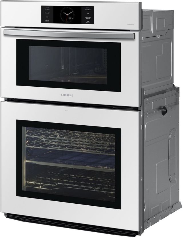 Samsung® Bespoke 7 Series 30" Clean White Oven/Micro Combo Electric Wall Oven-1