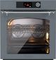 Ilve Nostalgie II 30” Blue Gray Pyrolytic Single Electric Wall Oven with Chrome Trim-0