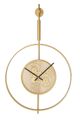 A & B Home Gold Wall Clock with Gear Design-0