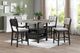 Crown Mark Cline 5-Piece Black/Light Gray Counter Height Dining Set-0