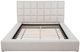 Coaster® Dreux Cream Eastern King Upholstered Platform Panel Bed-3