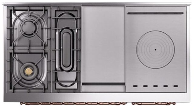 Ilve® Nostalgie II Series 48" Graphite Matte Pro Style Dual Fuel Range-3