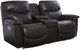 La-Z-Boy® James Charcoal Leather Power Reclining Loveseat with Console, Headrest, and Lumbar-0